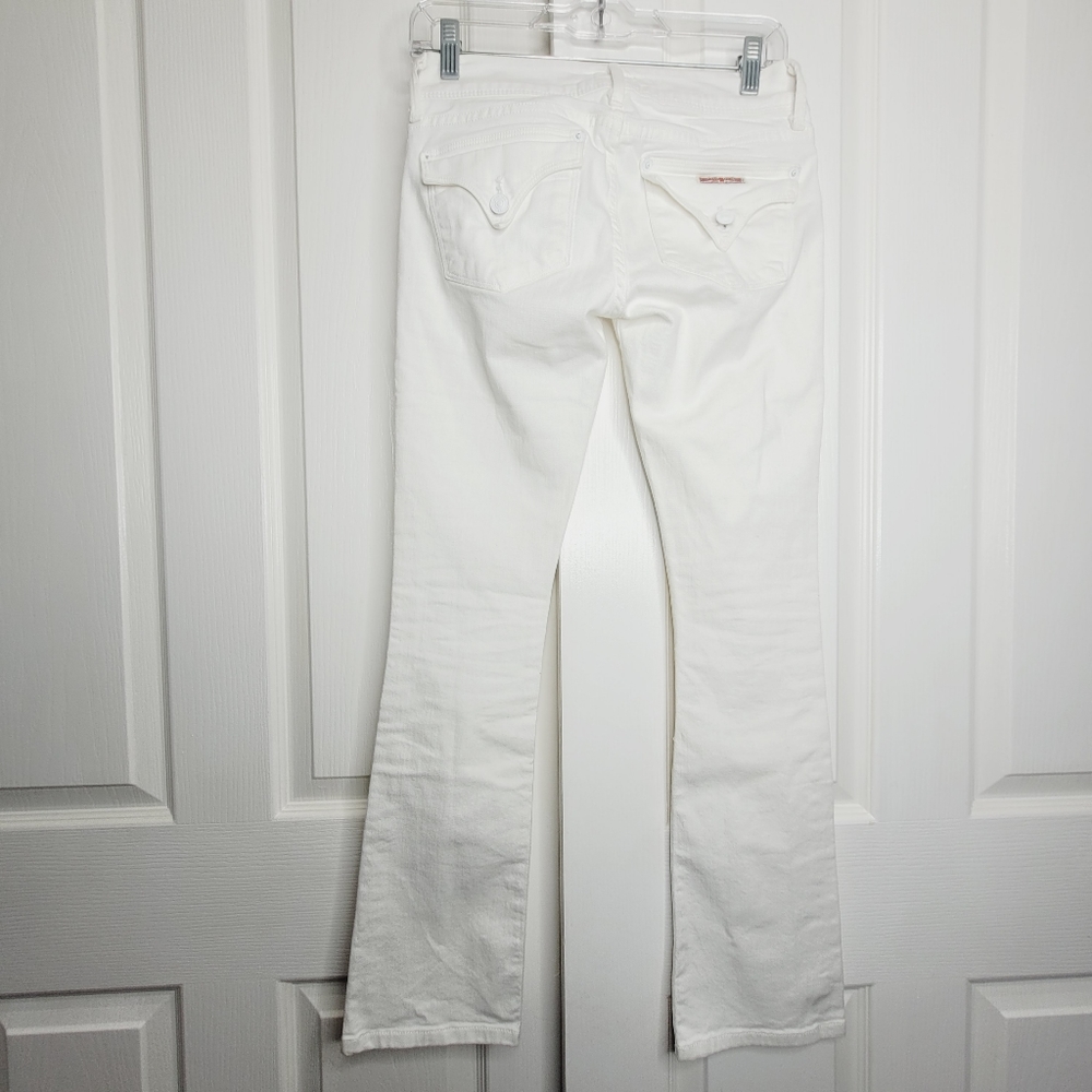 Hudson Jeans Beth Baby Boot White Back Button Pockets size 25